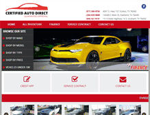 Tablet Screenshot of certifiedautodirect.com